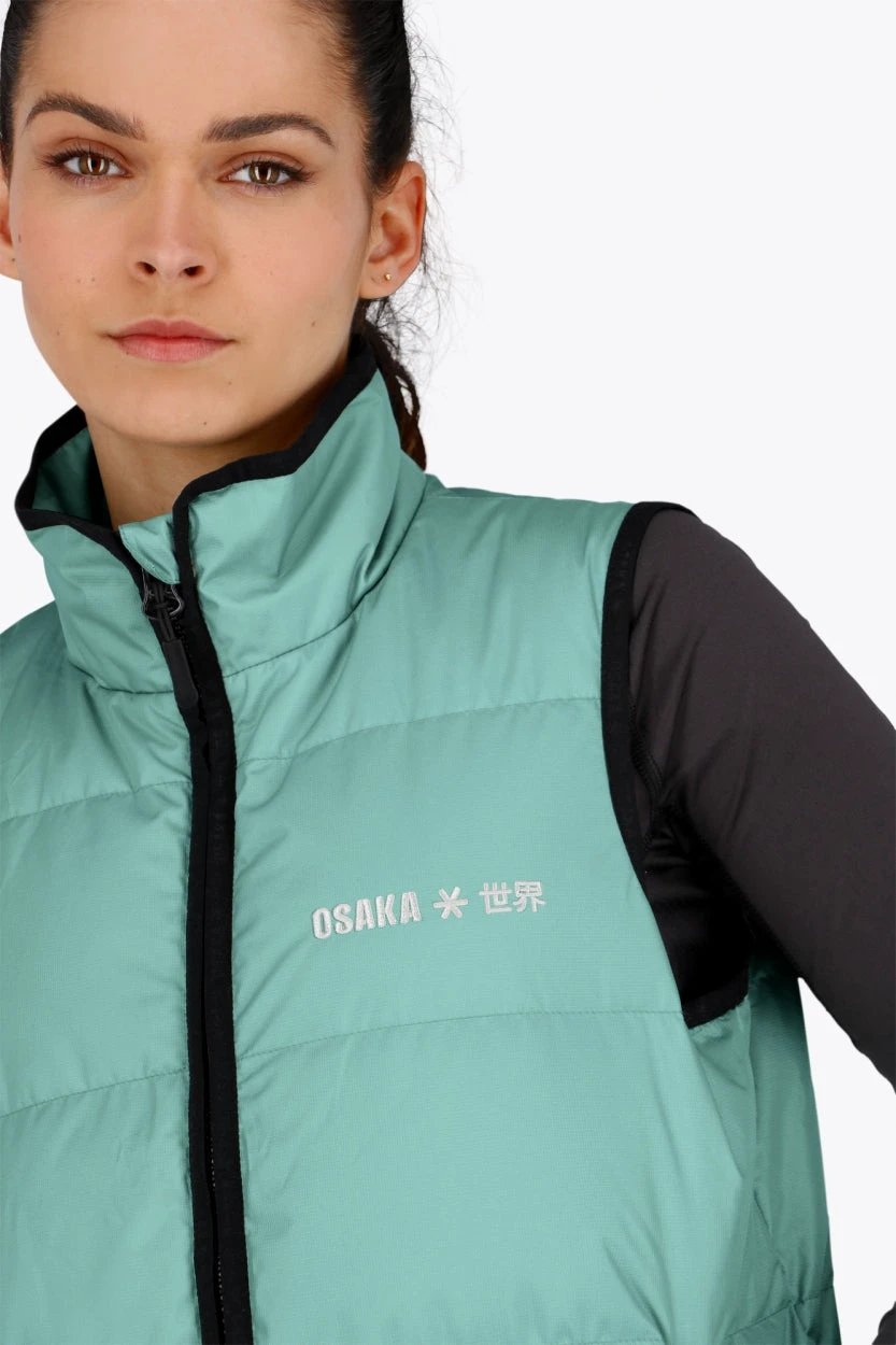 osaka-women-padded-gilet-smanicato-imbottito-donna-green image 7
