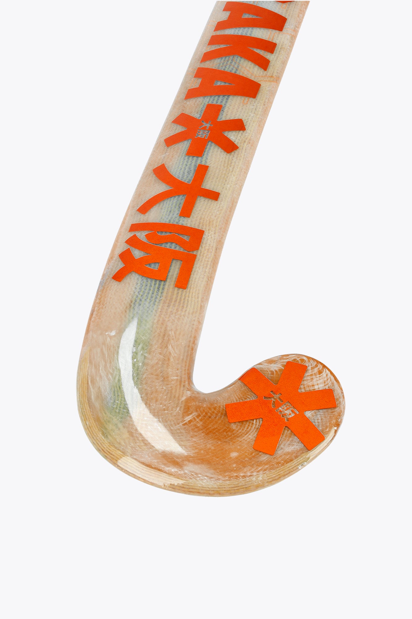 osaka-indoor-hockey-stick-pro-bow-wd-pro-orange-tiger image 2
