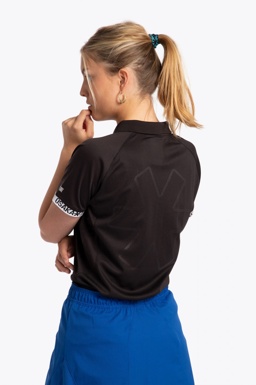 osaka-women-polo-jersey-polo-sportiva-donna-black image 4