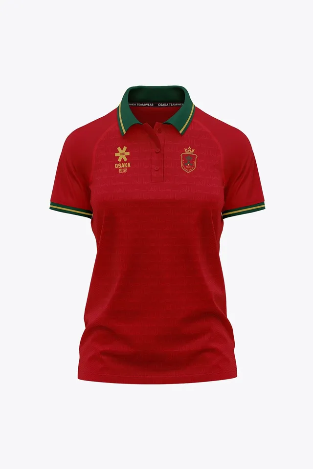 osaka-morocco-women-polo-jersey-rosso image 1