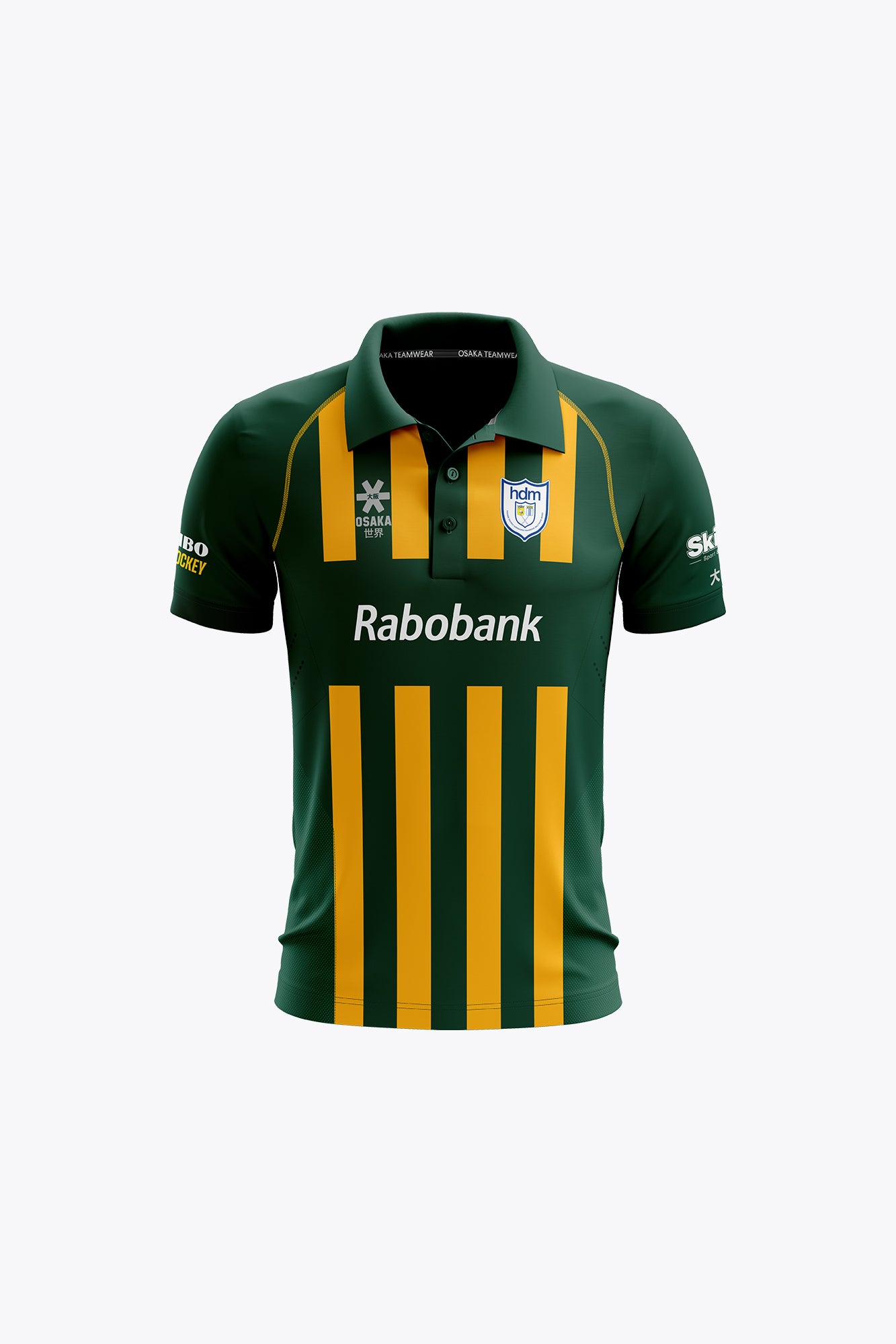 osaka-hdm-kids-polo-jersey-maglia-polo-hockey-verde-giallo image 1