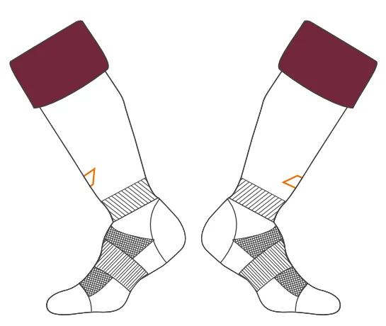 grays-g650-calze-senior-oxford-hawks-hc-bianco-bordeaux image 1
