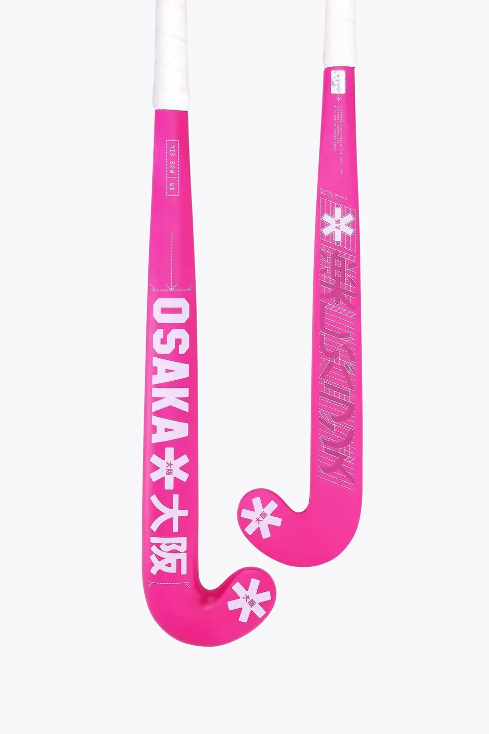 osaka-field-hockey-stick-mid-bow-wd-mazza-hockey-prato-electric-fuchsia image 1