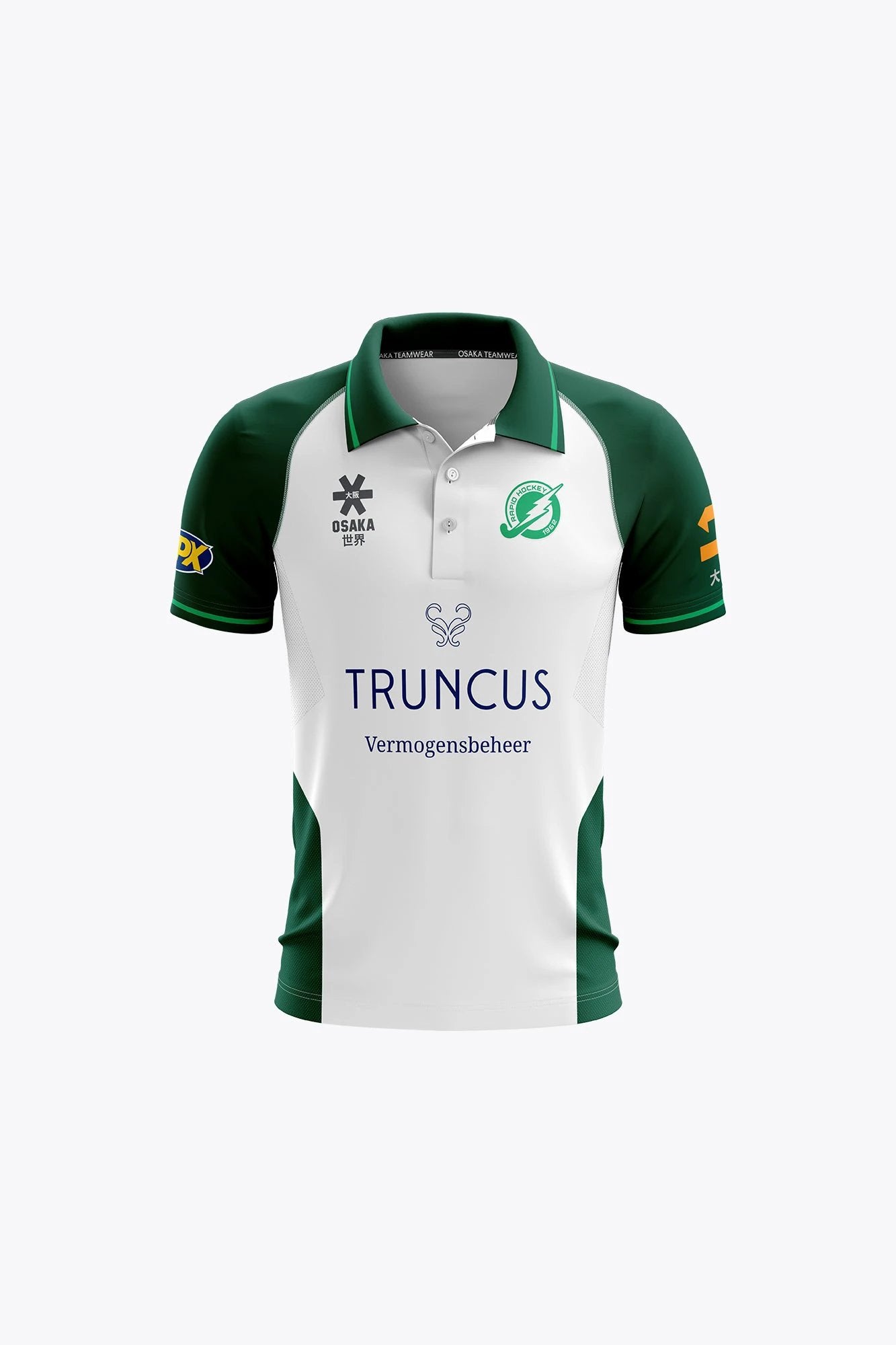 osaka-temse-kids-polo-jersey-white-dark-green image 1