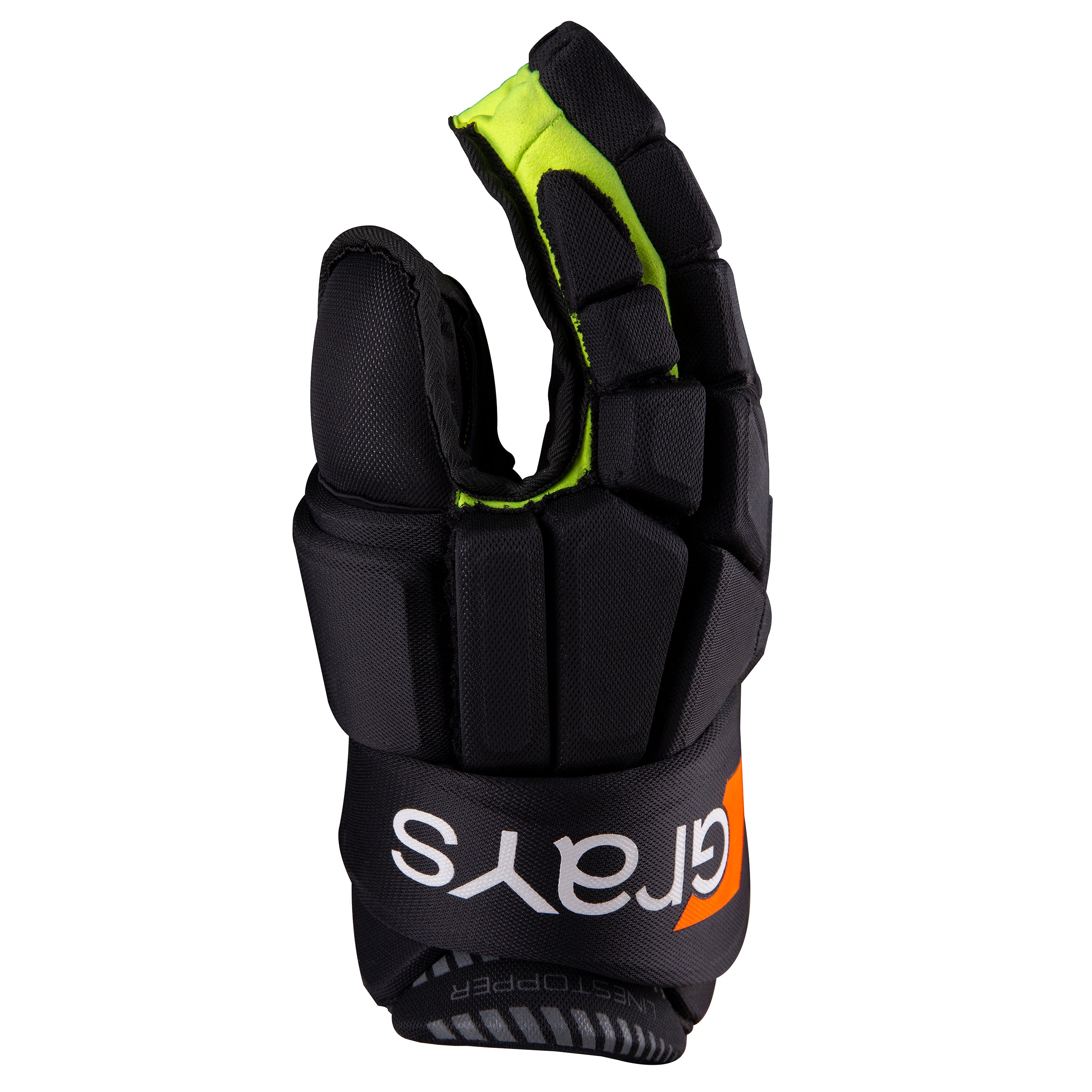 grays-linestopper-guanto-difensivo-hockey-nero-giallo-fluo image 2