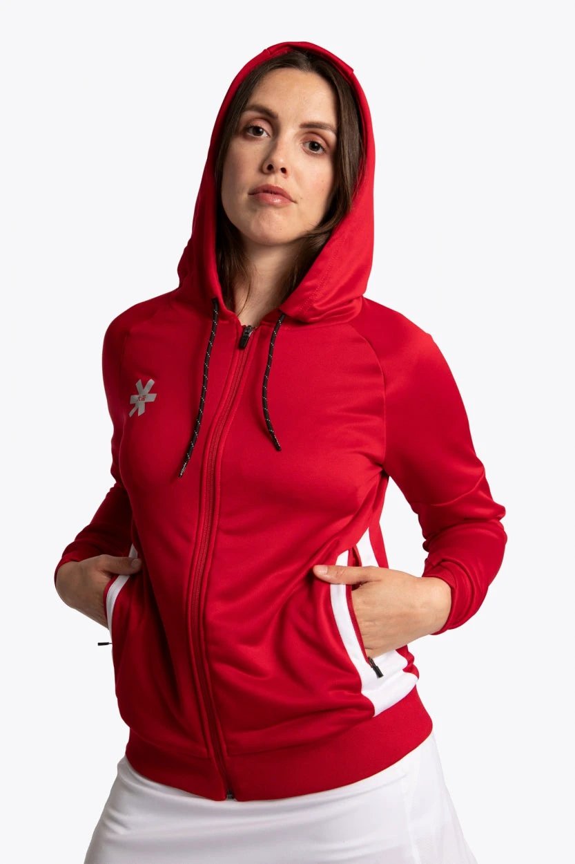 osaka-felpa-donna-training-con-zip-rosso image 1