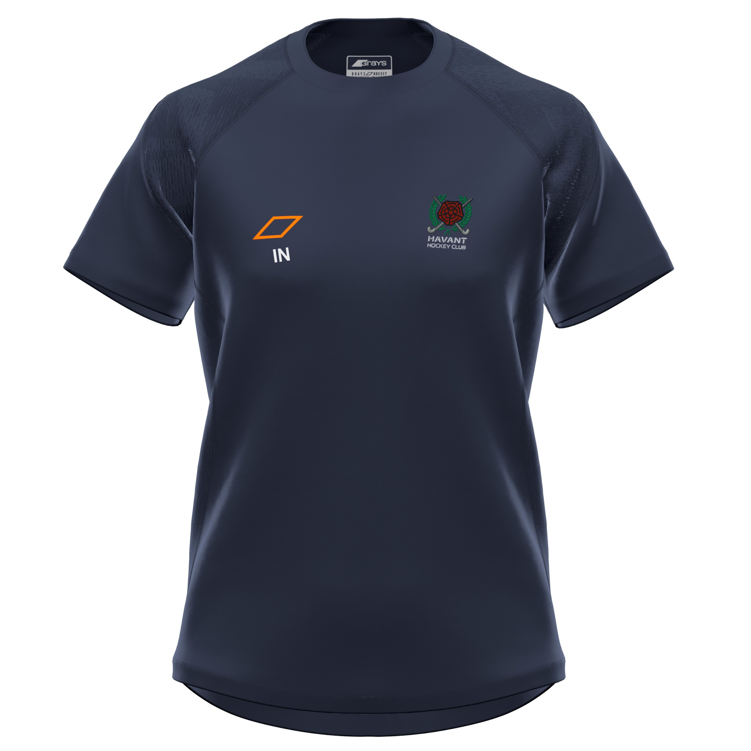 grays-havant-hc-gts-maglia-training-donna-blu-navy-manica-corta image 1