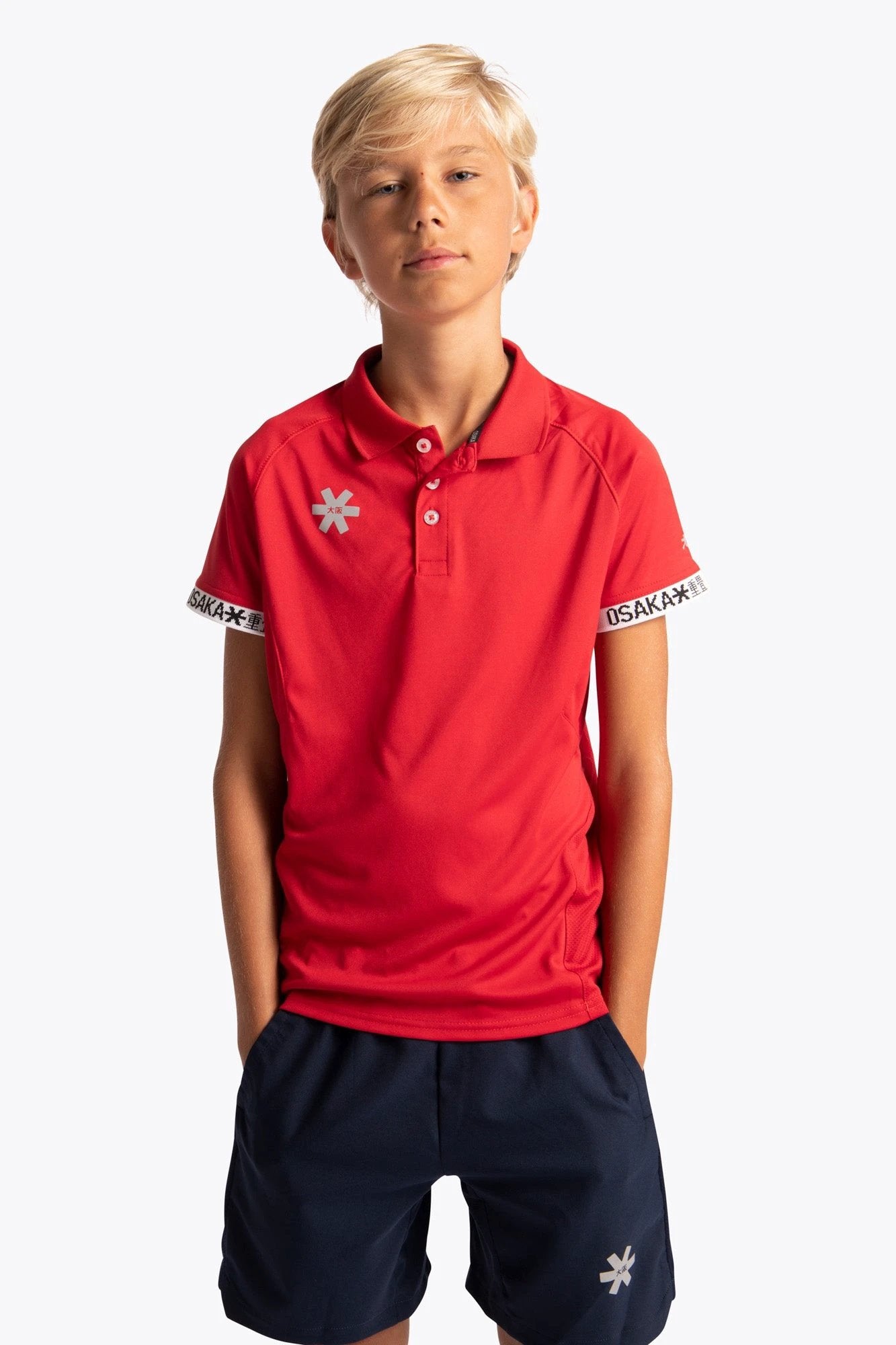 osaka-kids-polo-jersey-red image 4