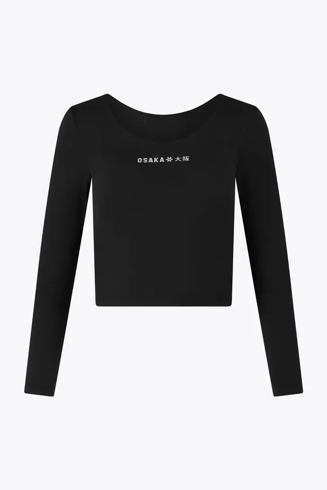 osaka-women-cropped-long-sleeve-tee-black image 1
