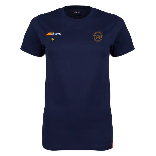grays-tangent-tee-donna-cotone-organico-blu-navy-mansfields-aztecs image 1