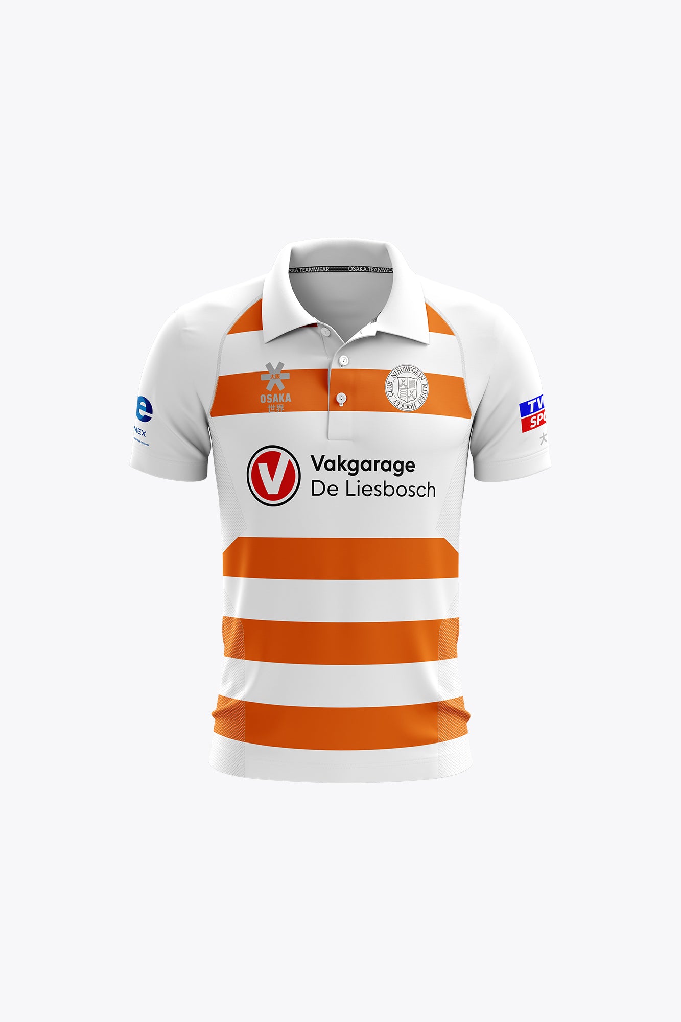 osaka-polo-jersey-bambino-mhc-nieuwegein-bianco-arancio image 1