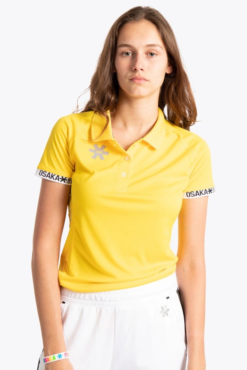 osaka-women-polo-jersey-polo-training-donna-yellow image 1