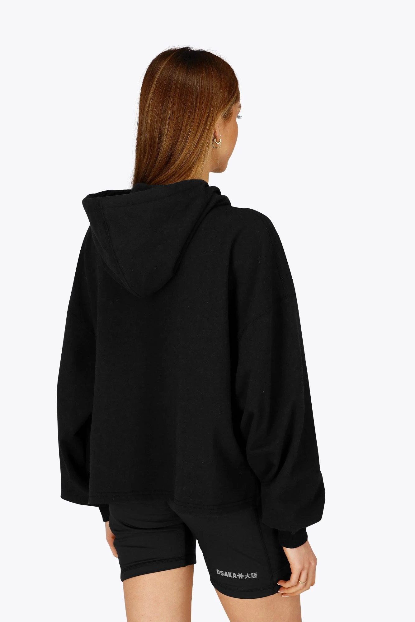 osaka-women-cropped-hoodie-felpa-donna-corta-nera image 4
