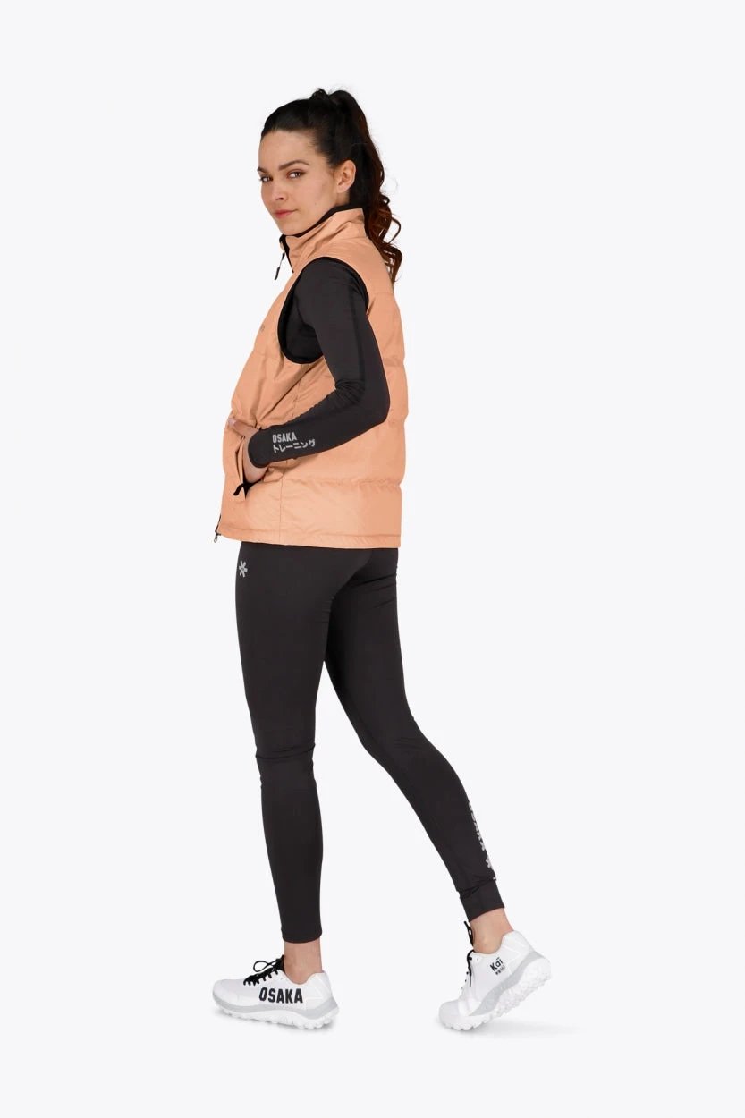 osaka-women-padded-gilet-peach-smanicato-imbottito-donna image 6