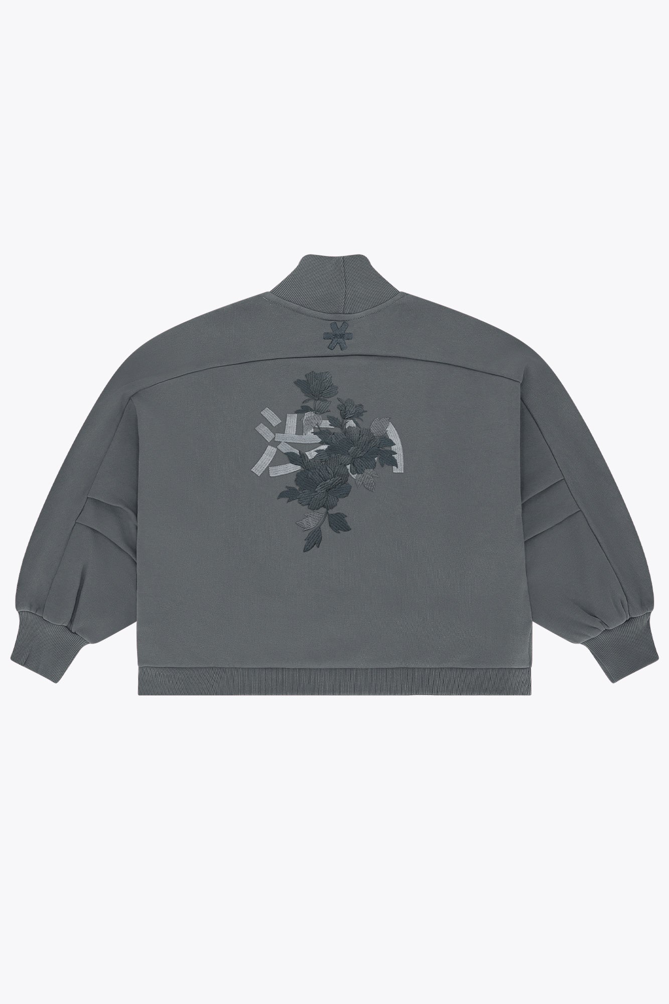 osaka-women-mockneck-sweater-felpa-collo-alto-donna-dark-grey-melange image 2