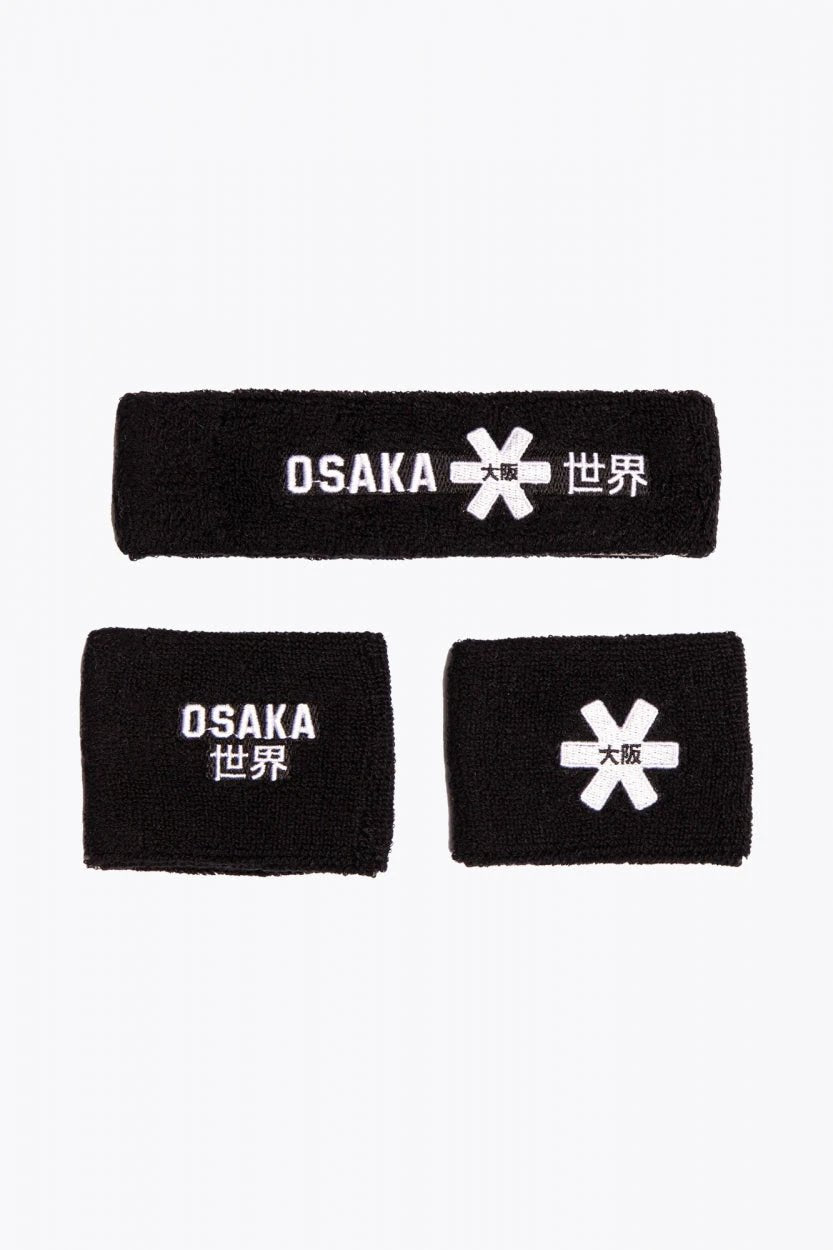 osaka-sweatband-set-polsini-sportivi-black-white image 1