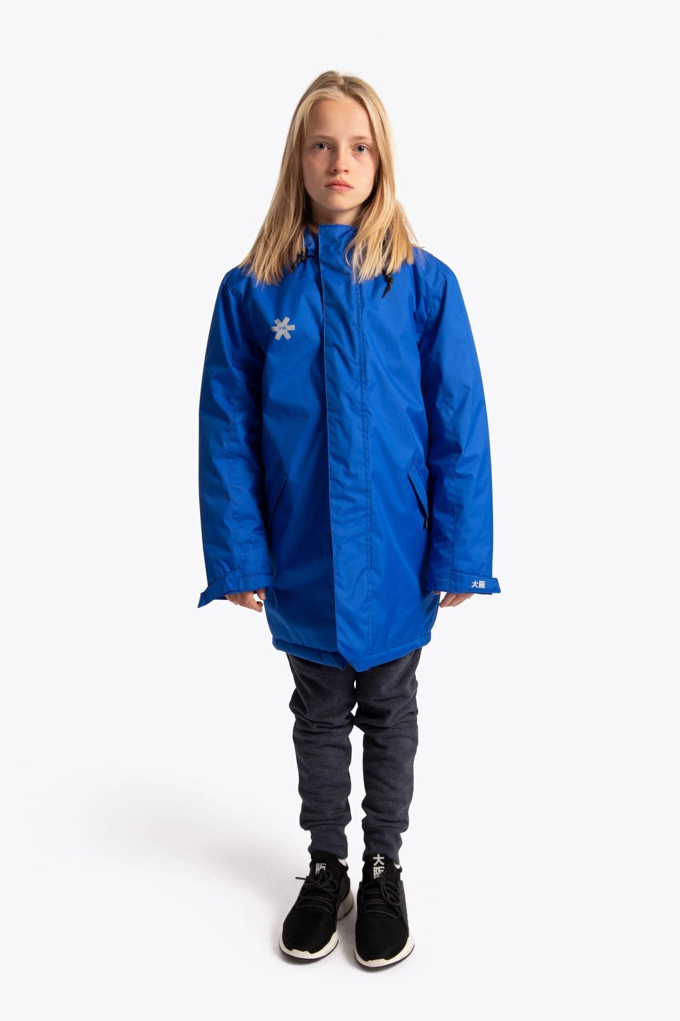 osaka-kids-stadium-jacket-blu-royal-giacca-stadio-bambino-impermeabile image 3