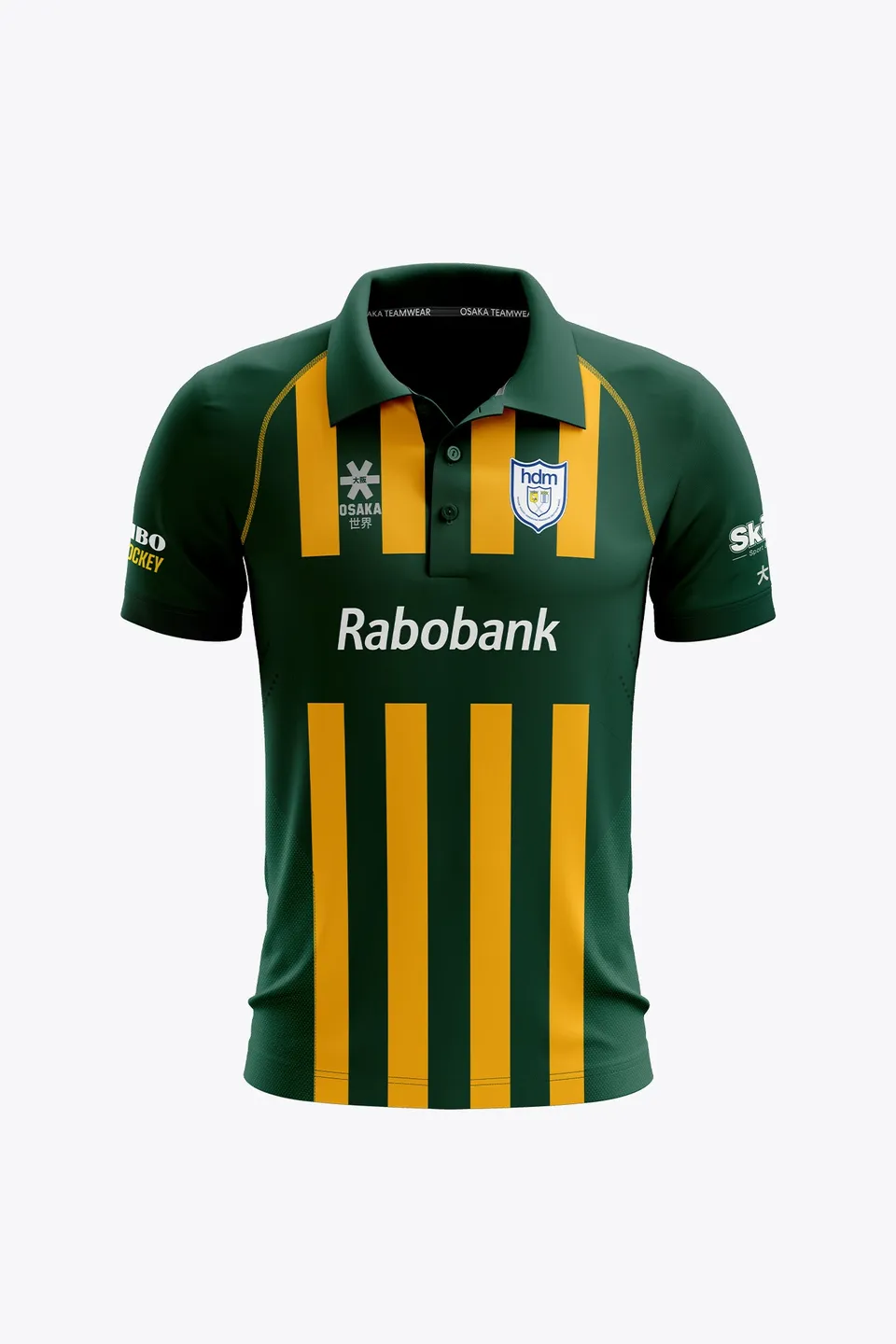 osaka-hdm-men-polo-jersey-uomo-verde-giallo image 1