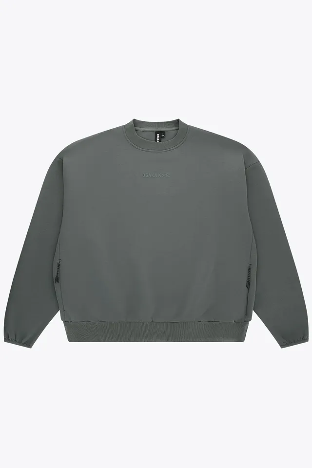 osaka-unisex-sweater-neo-knit-dark-grey-melange image 1
