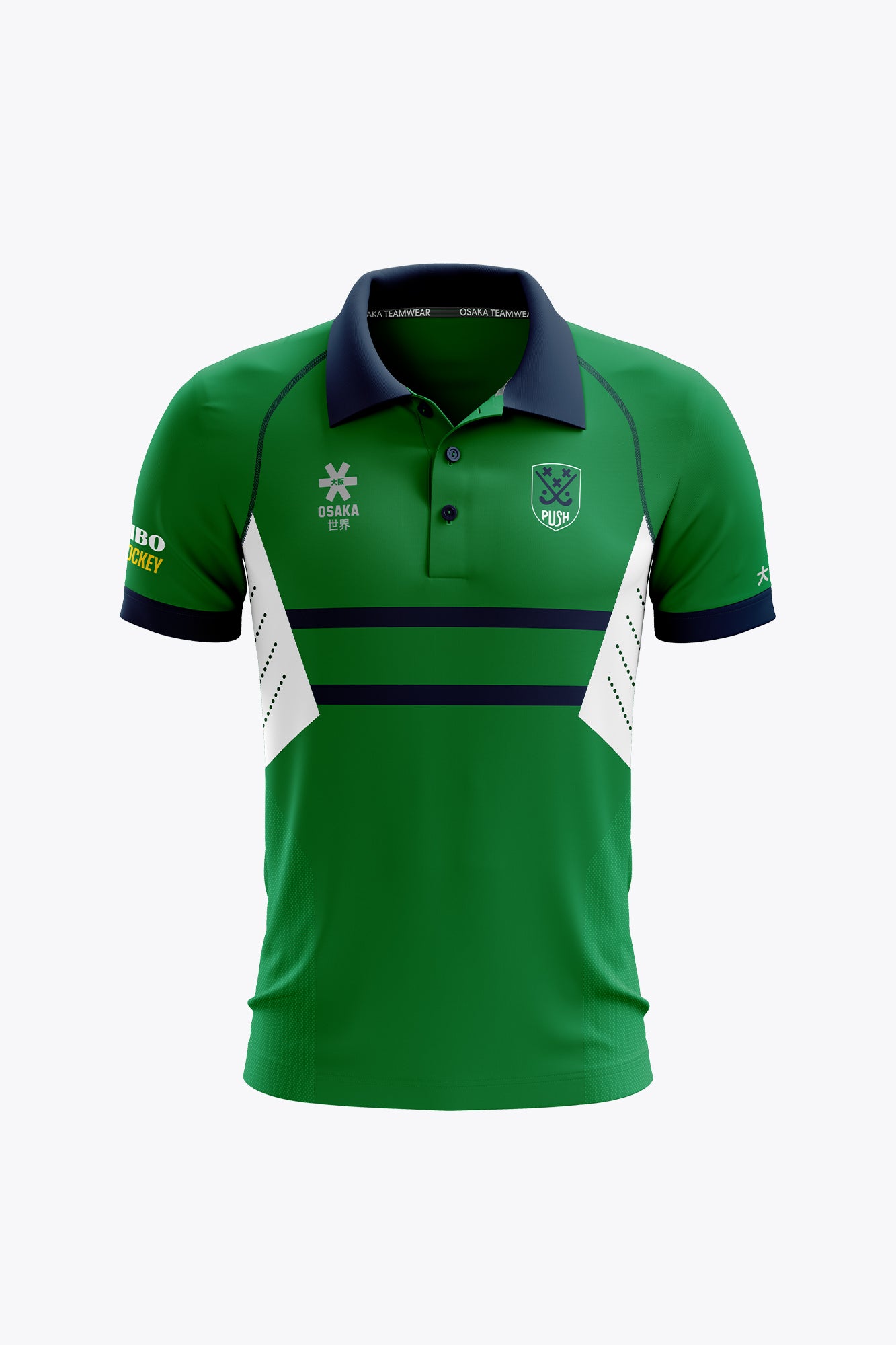 osaka-bhv-push-polo-jersey-uomo-verde-bianco image 1