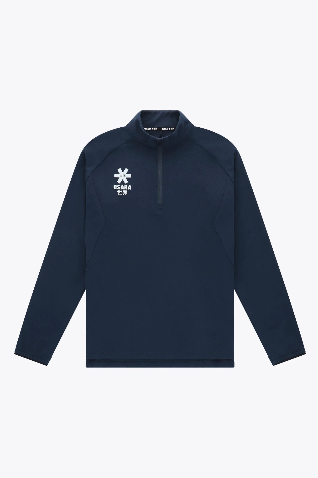 osaka-men-half-zip-sweater-felpa-mezza-zip-navy image 1