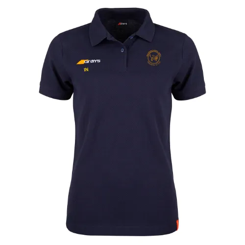 grays-mansfields-aztecs-tangent-polo-donna-blu-navy-cotone-bio image 1