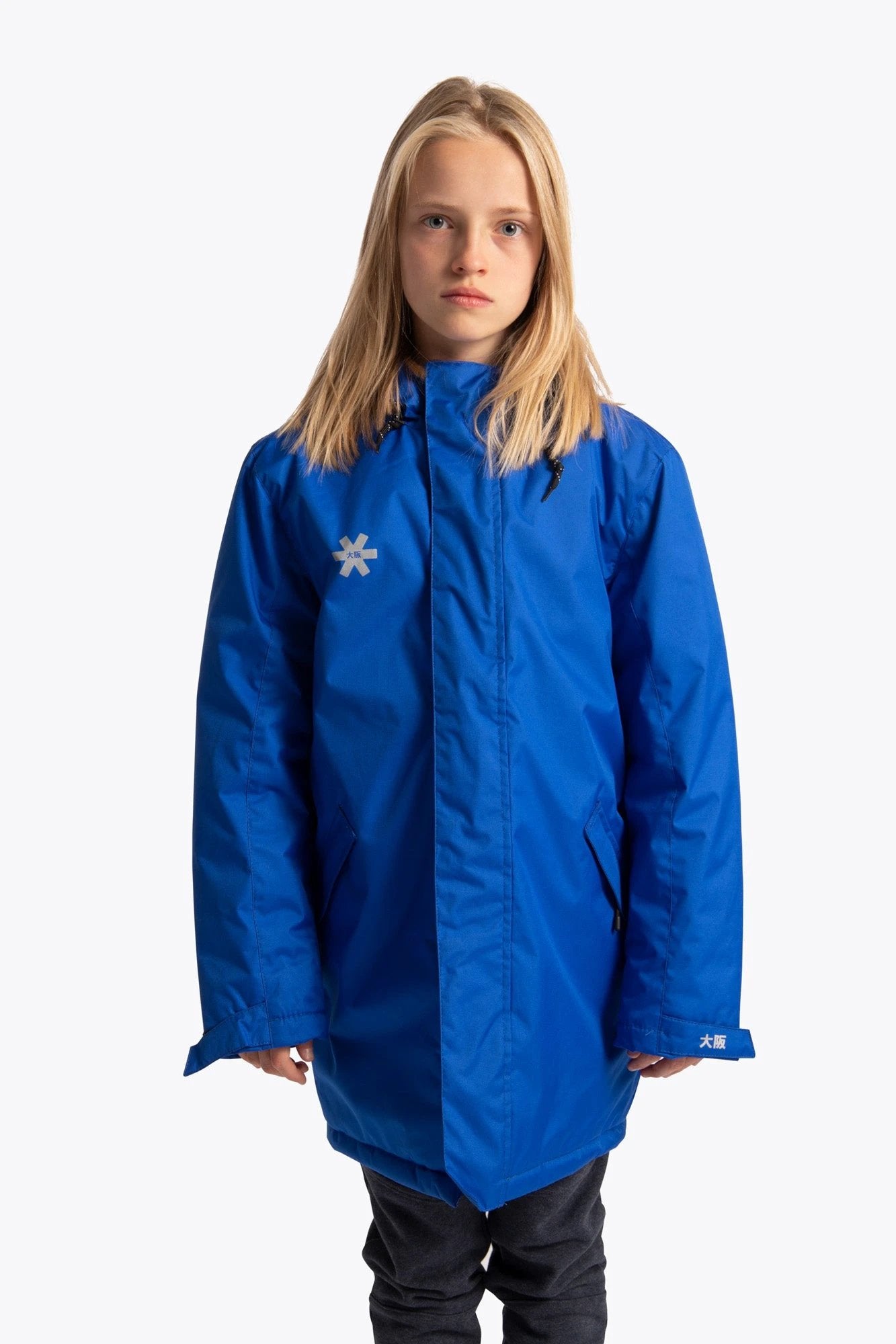 osaka-kids-stadium-jacket-blu-royal-giacca-stadio-bambino-impermeabile image 1