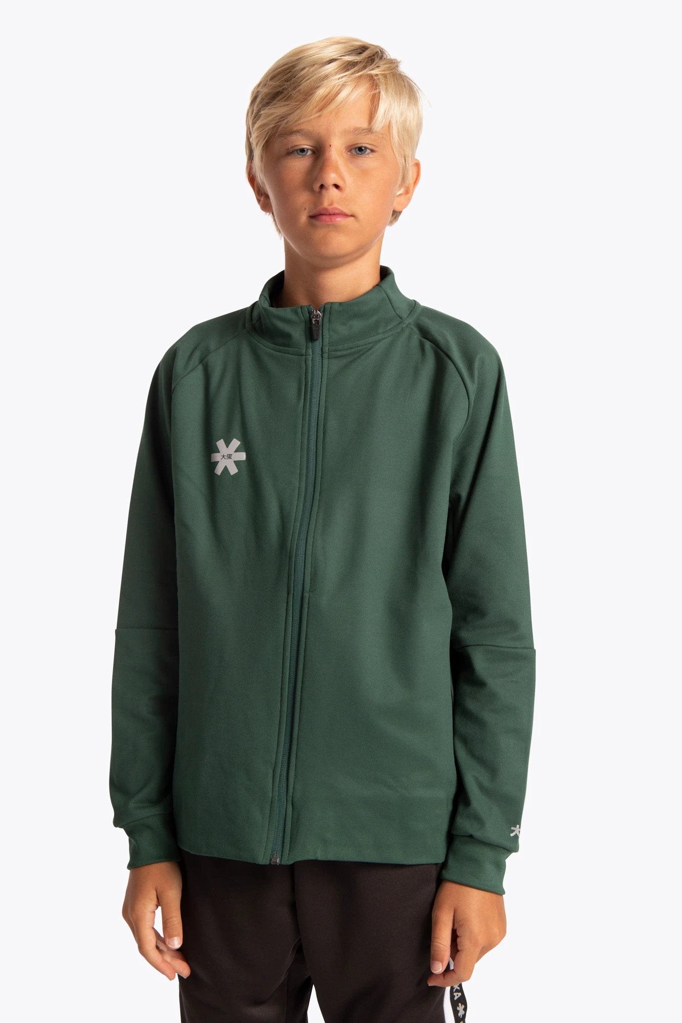 osaka-kids-track-top-felpa-full-zip-bambino-dark-green image 3
