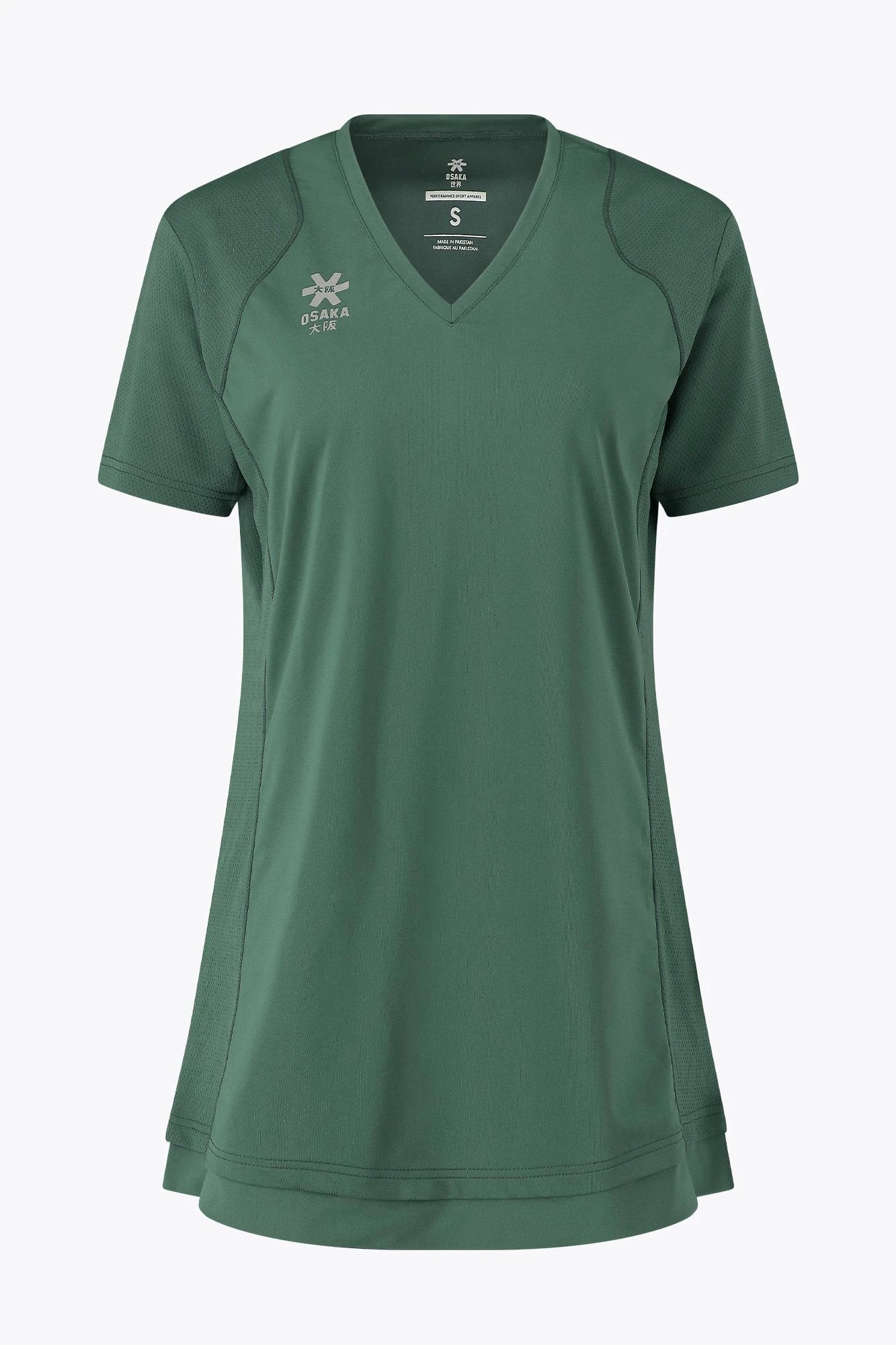 osaka-women-v-neck-tech-dress-bayou-green-vestito-sportivo-donna image 1