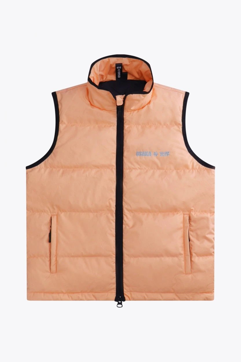 osaka-women-padded-gilet-peach-smanicato-imbottito-donna image 1