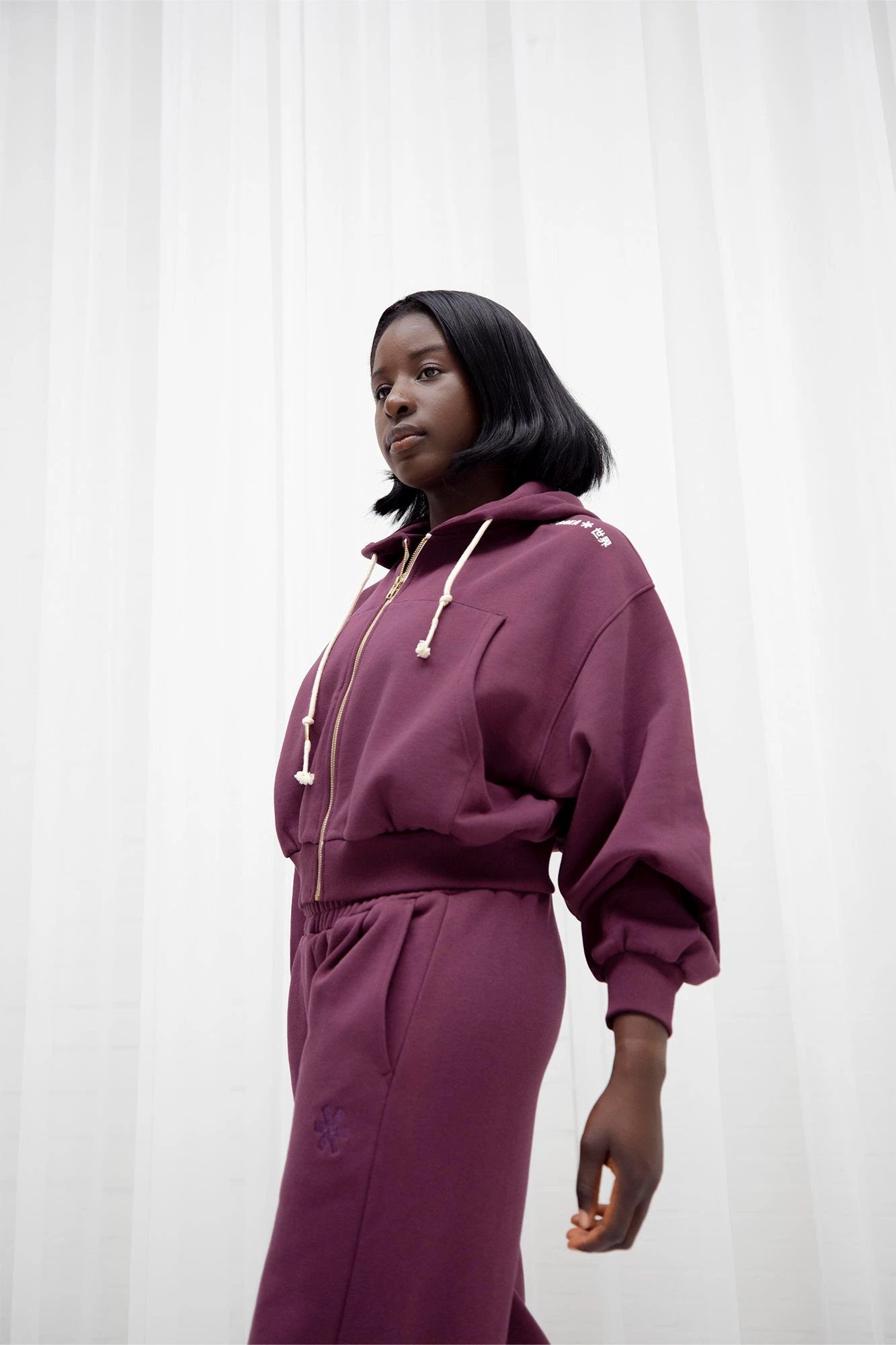 osaka-felpa-donna-cropped-full-zip-cherry-lacquer image 8