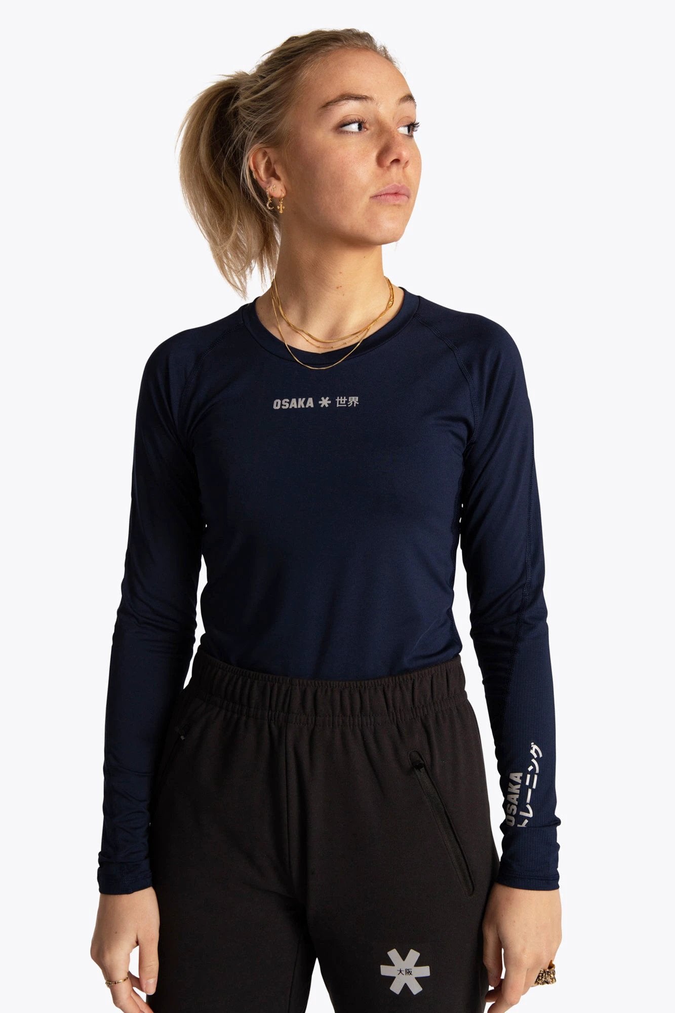osaka-women-baselayer-top-maglia-termica-navy image 2