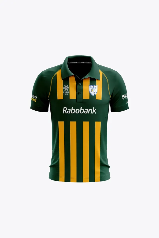 osaka-hdm-kids-polo-jersey-maglia-polo-hockey-verde-giallo image 1
