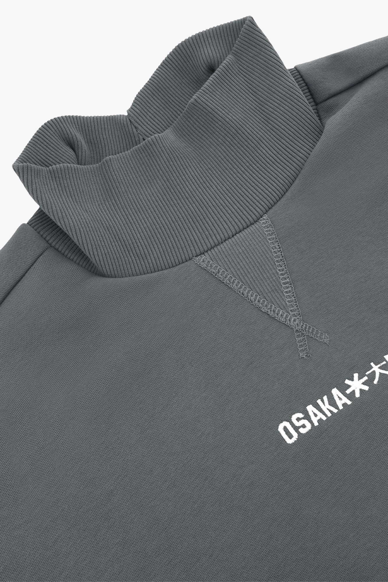 osaka-women-mockneck-sweater-felpa-collo-alto-donna-dark-grey-melange image 3
