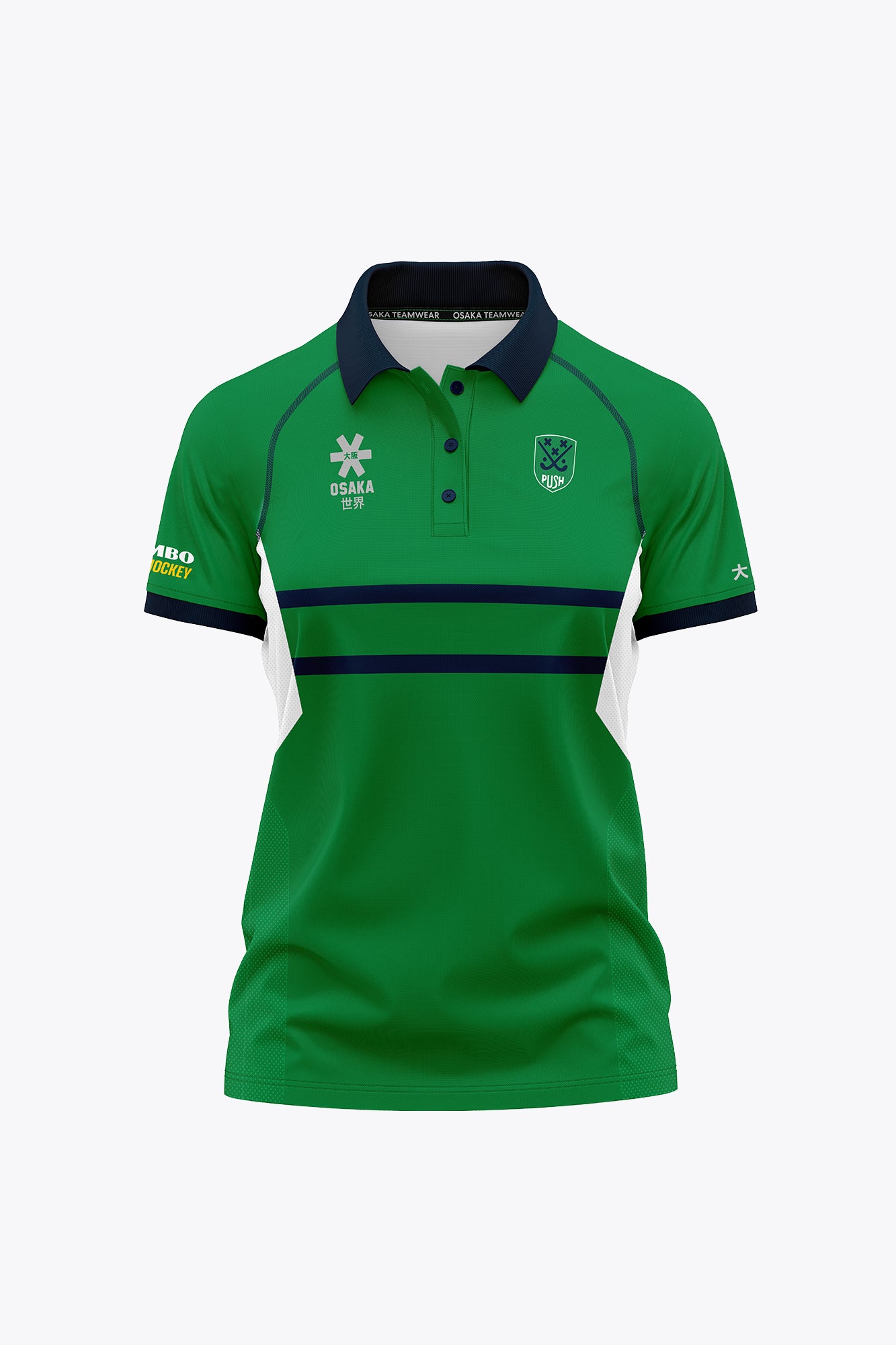 osaka-bhv-push-women-polo-jersey-verde-bianco image 1