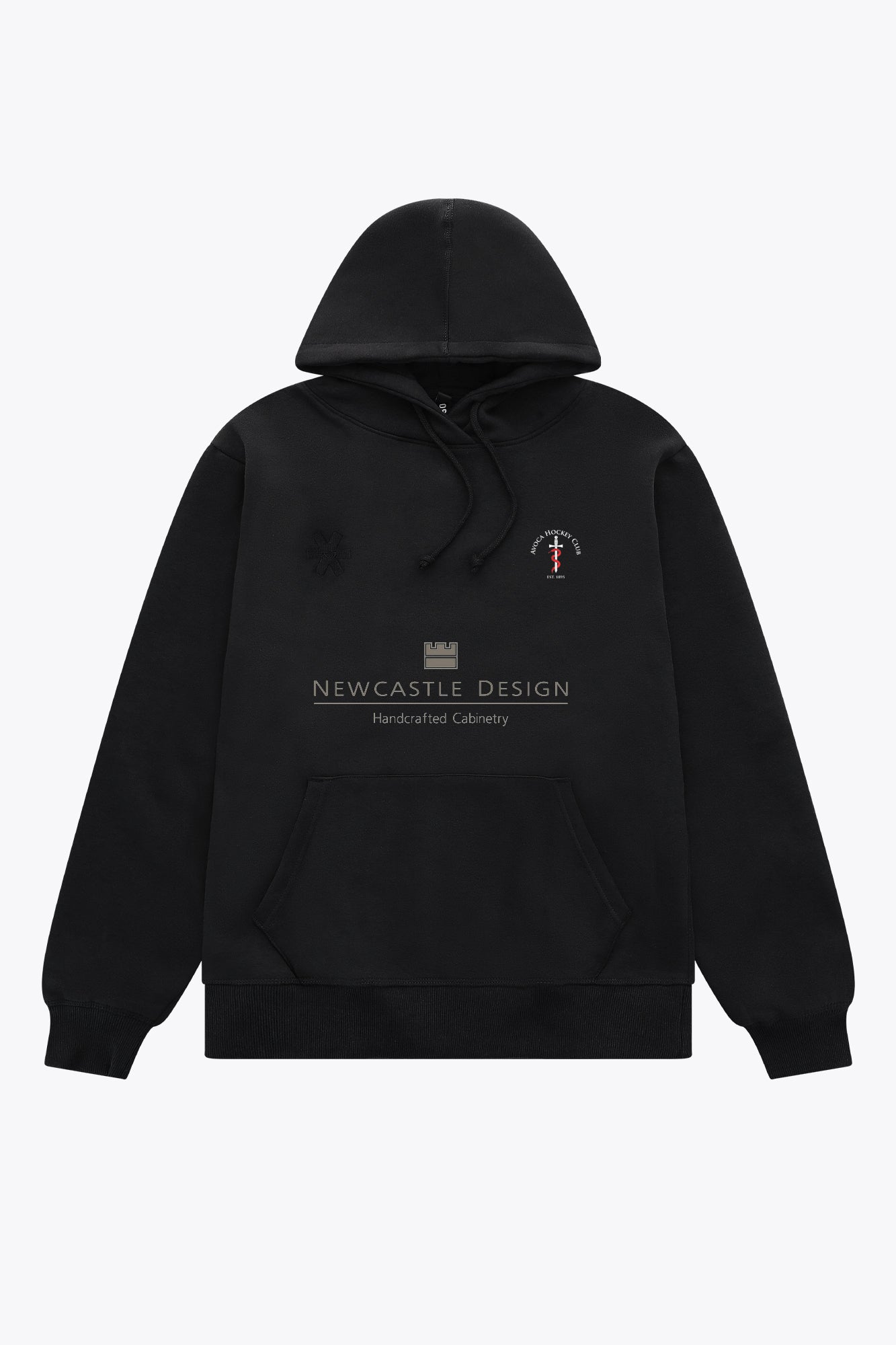 osaka-avoca-unisex-hoodie-basic-felpa-cappuccio-black image 1