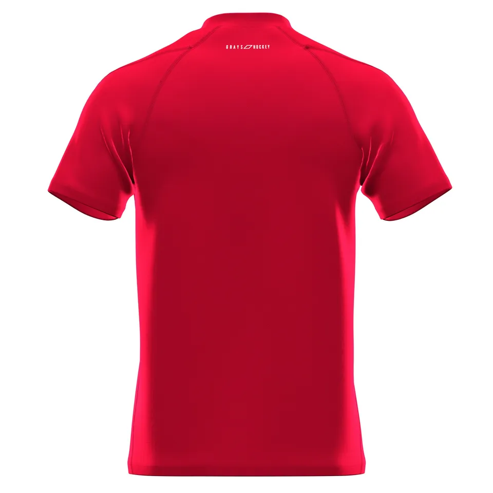 grays-stockton-hc-junior-maglia-gts-manica-corta-rossa image 1