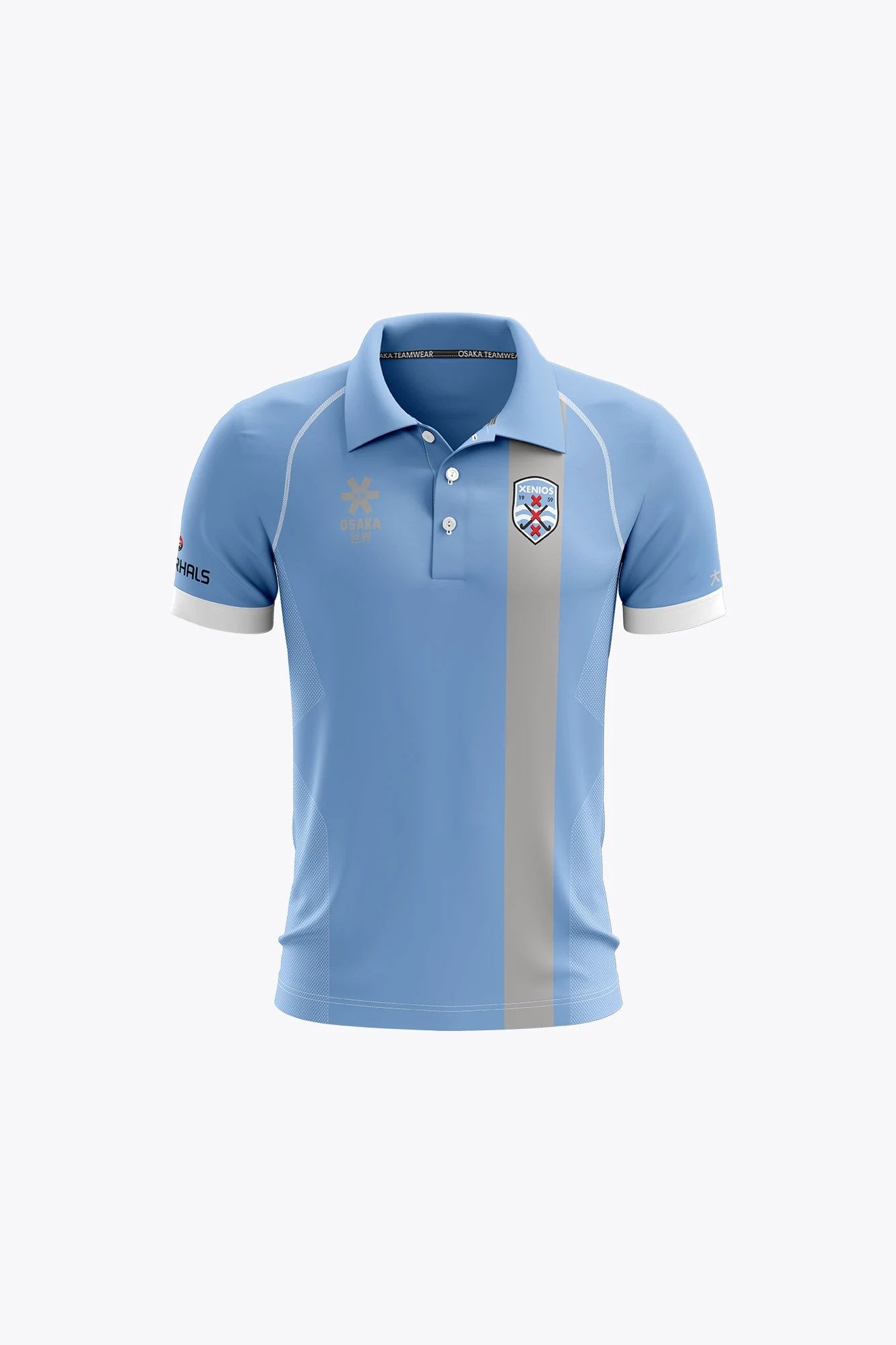 osaka-deshi-polo-jersey-bambino-xenios-azzurro-grigio image 1