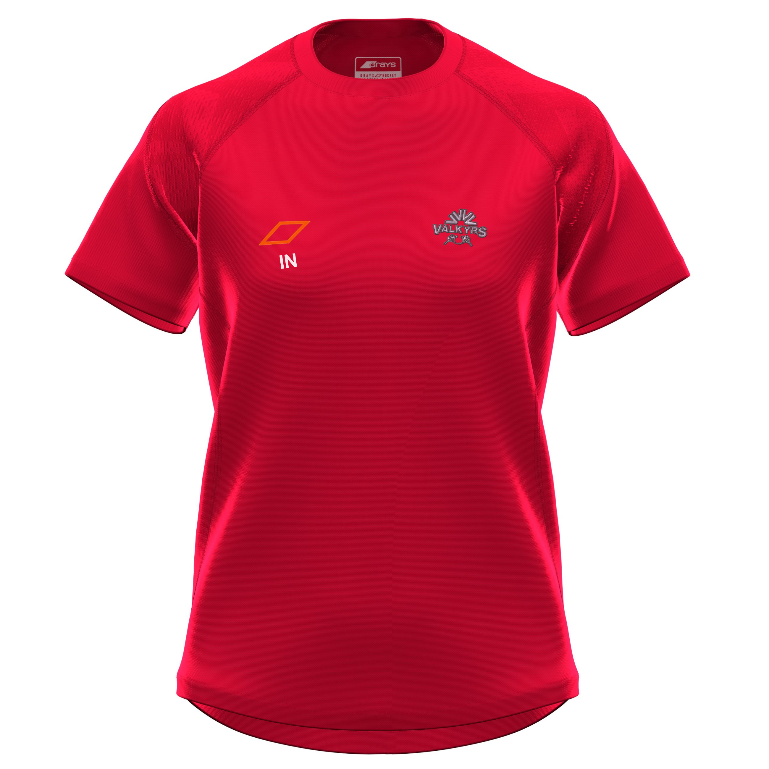 grays-valkyrs-h-c-donna-maglia-gts-manica-corta-rossa image 2