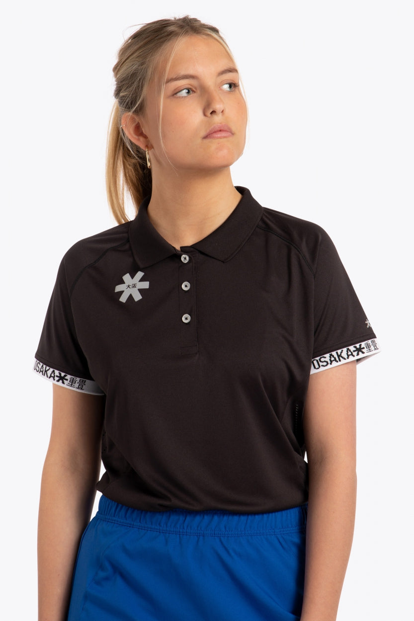 osaka-women-polo-jersey-polo-sportiva-donna-black image 3