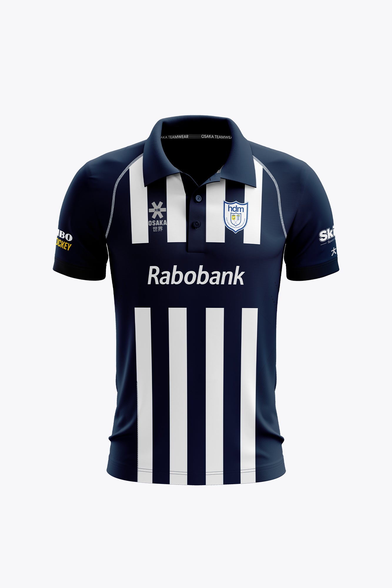 osaka-hdm-uomo-polo-jersey-blu-navy-bianco image 1