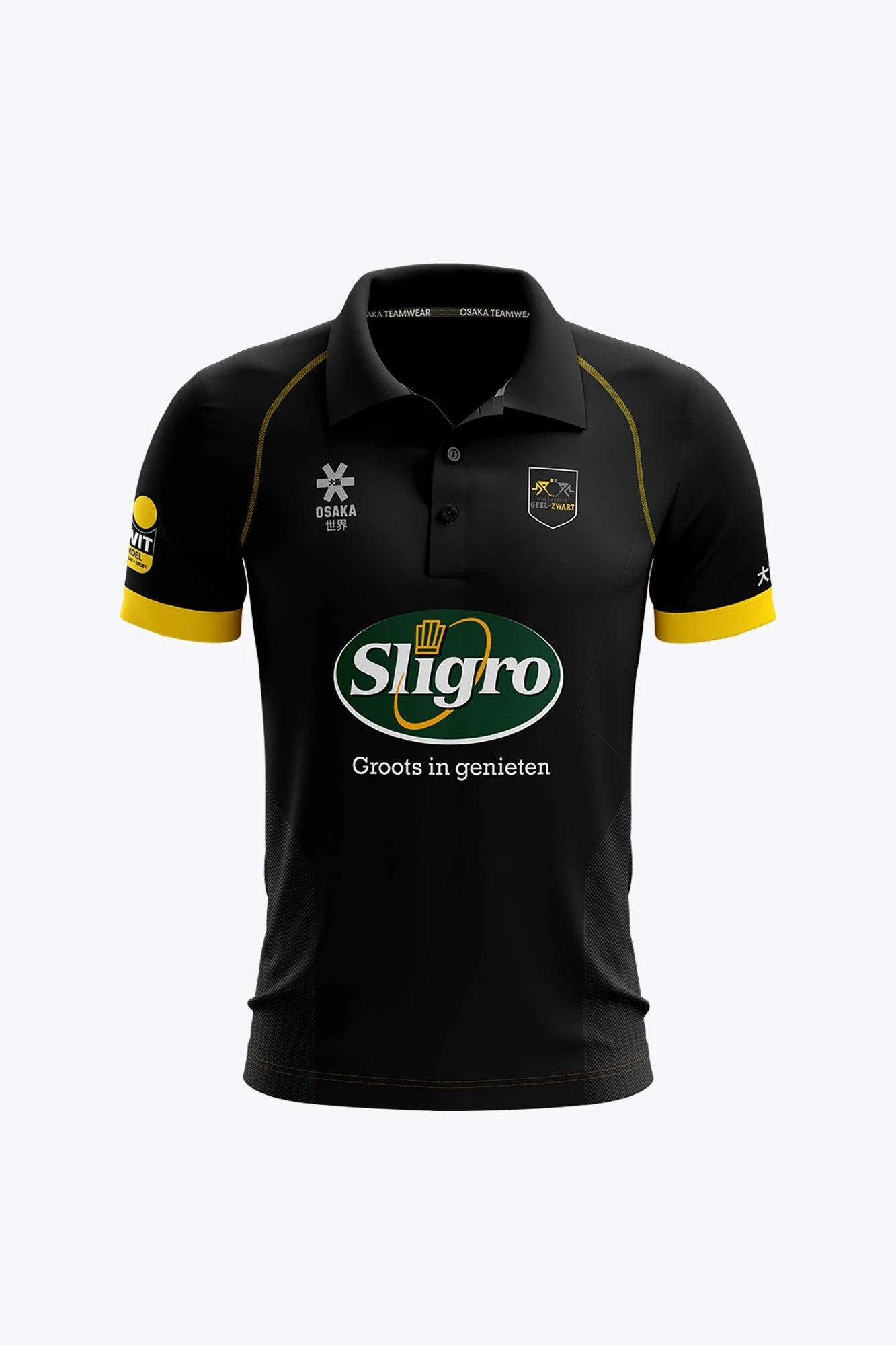 osaka-geel-zwart-polo-jersey-uomo-black image 1