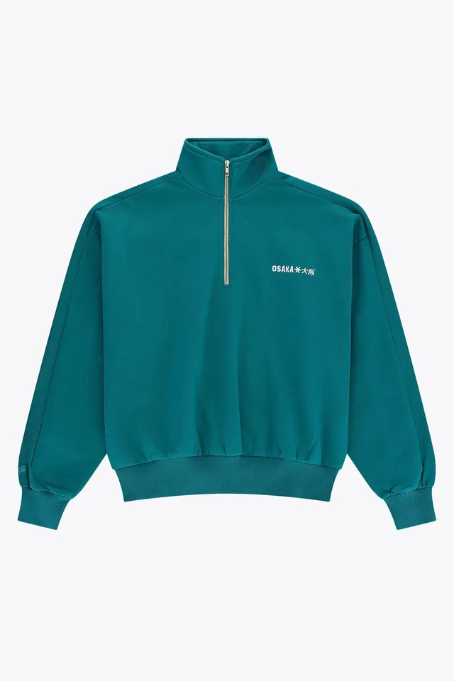 osaka-men-half-zip-sweater-transformative-teal-felpa-uomo image 1