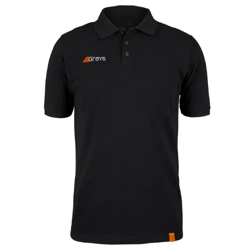 grays-southgate-hc-tangent-polo-bambino-nera-cotone-bio image 1