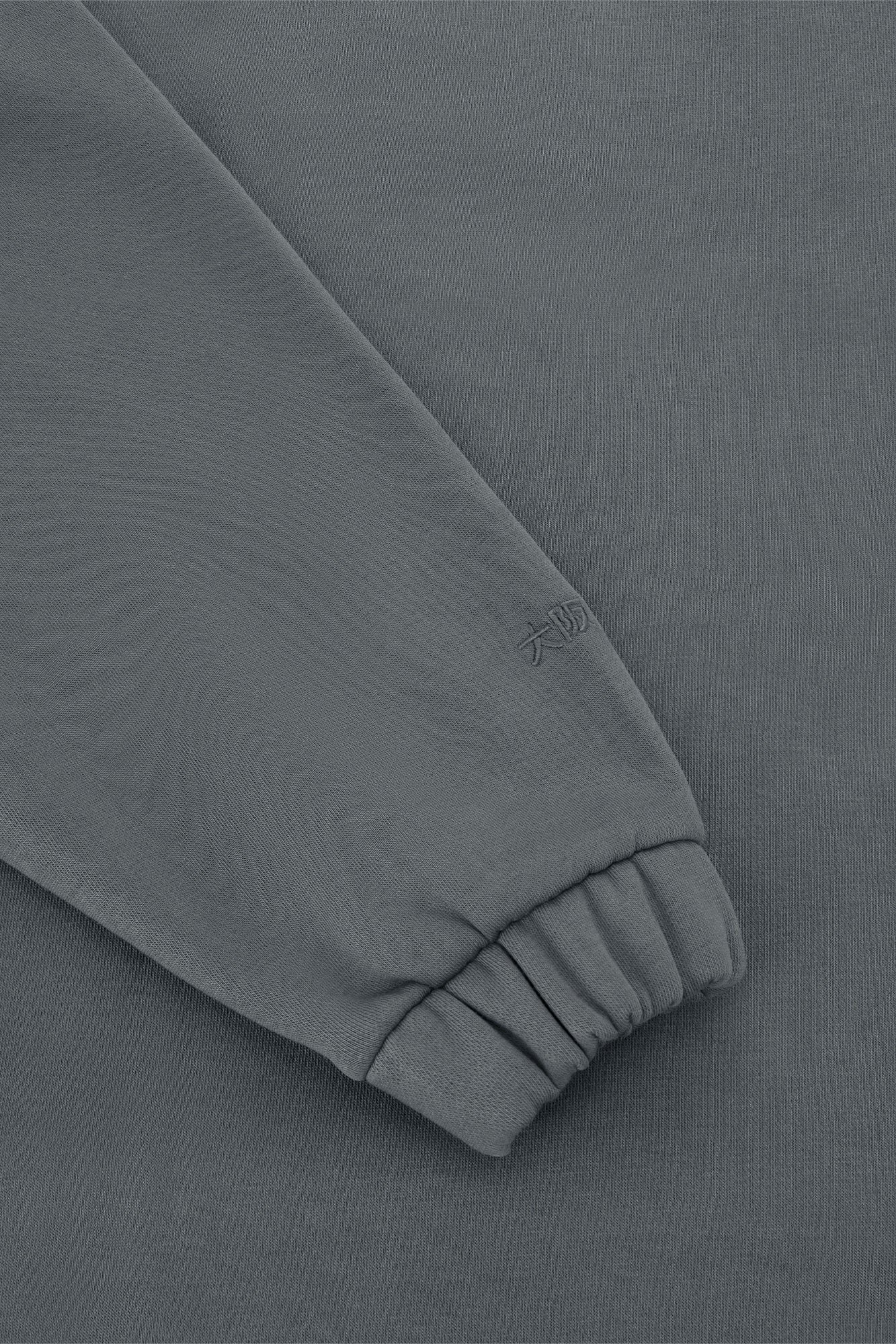 osaka-women-polo-zip-sweater-dark-grey-melange image 4