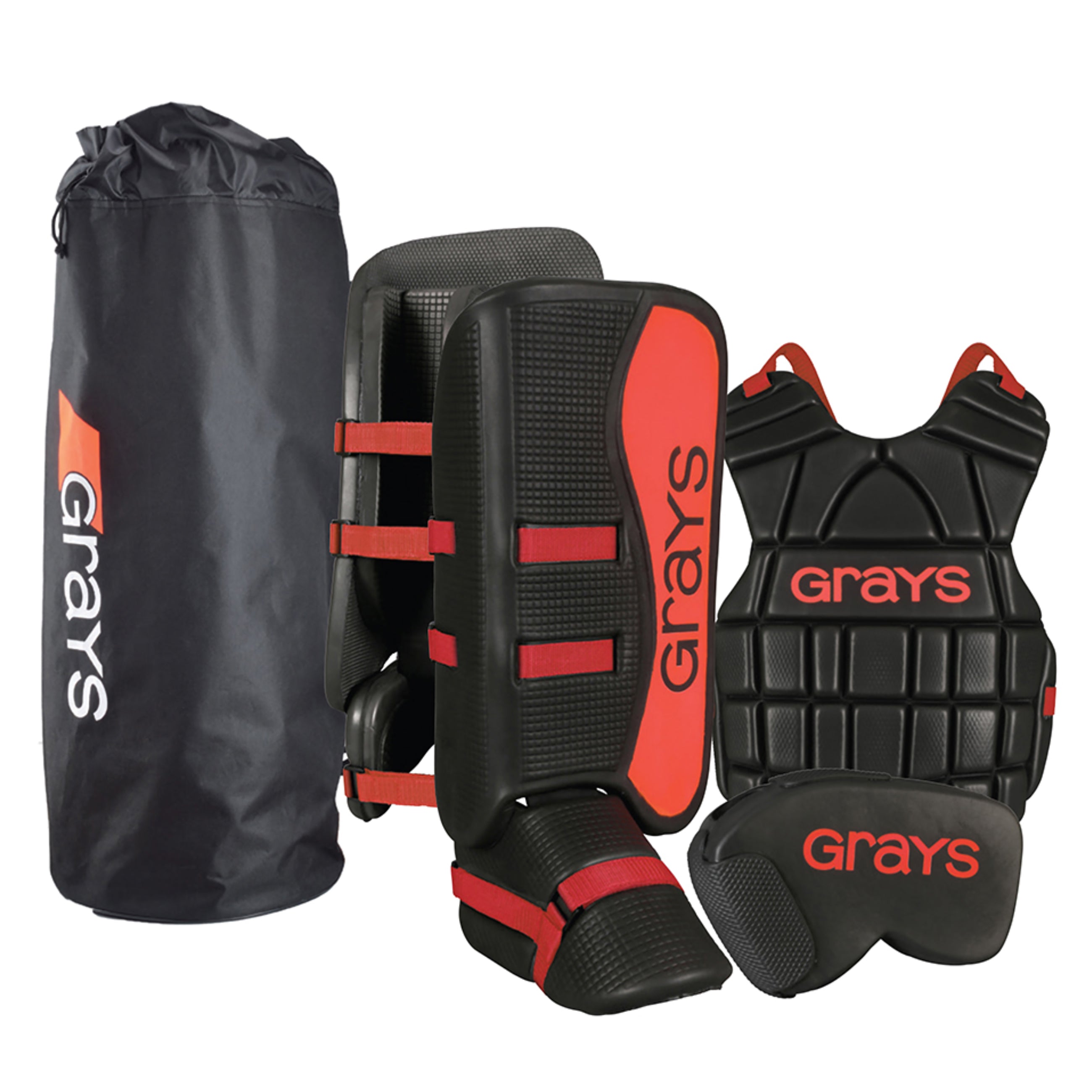 grays-g90-set-completo-portiere-hockey-junior-10-12-anni-nero-rosso image 1