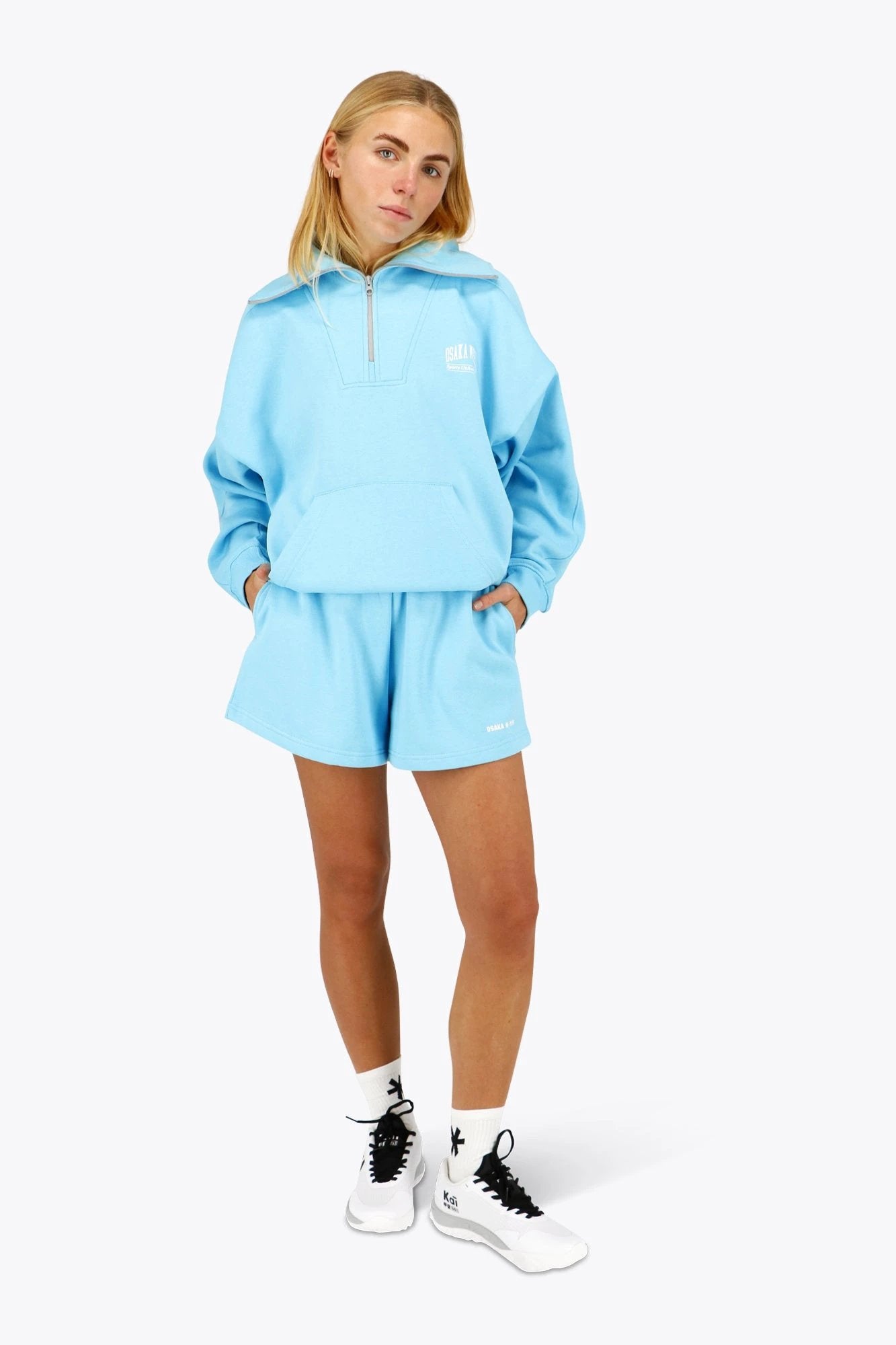 osaka-women-half-zip-sweater-felpa-donna-blue-topaz image 4
