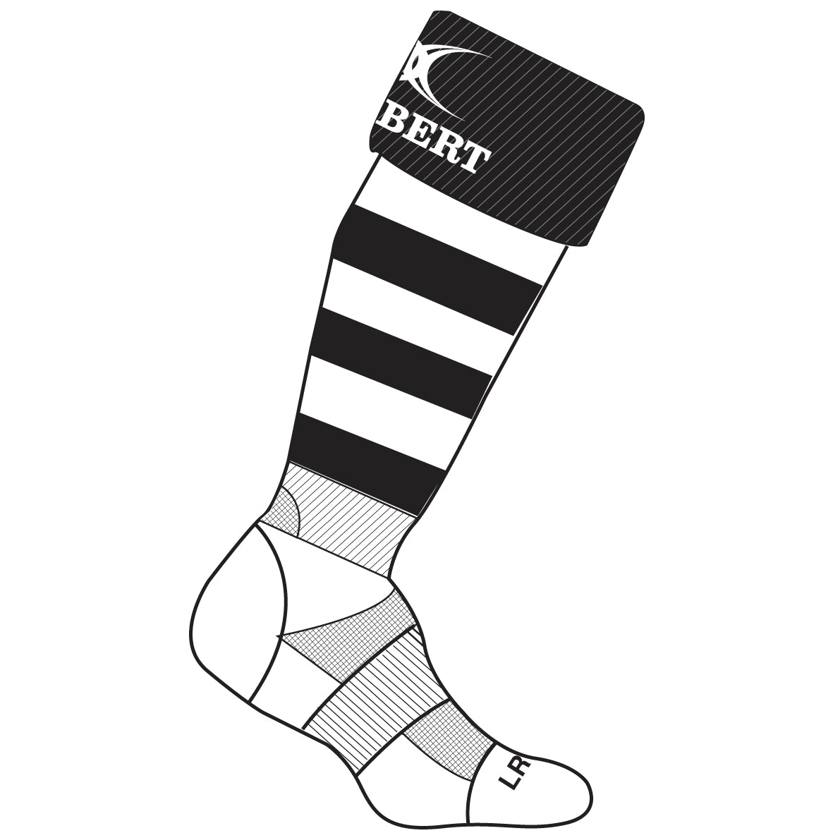 grays-kryten-ii-calze-hockey-devizes-hc-adulto-nero-bianco image 2