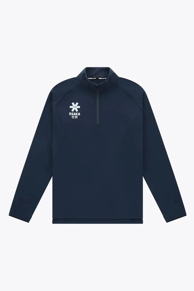 osaka-men-half-zip-sweater-felpa-mezza-zip-navy image 1