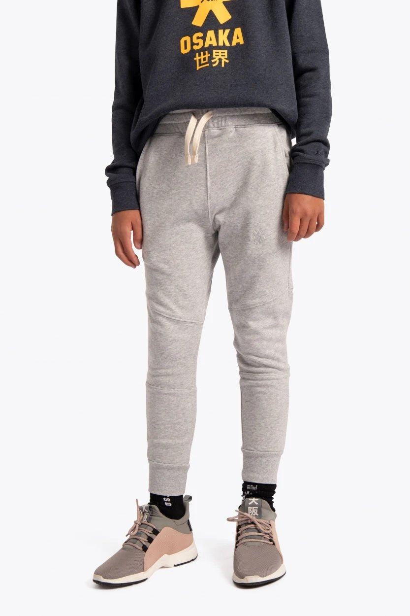 osaka-kids-sweatpants-grigio-melange-pantaloni-tuta-bambino image 1